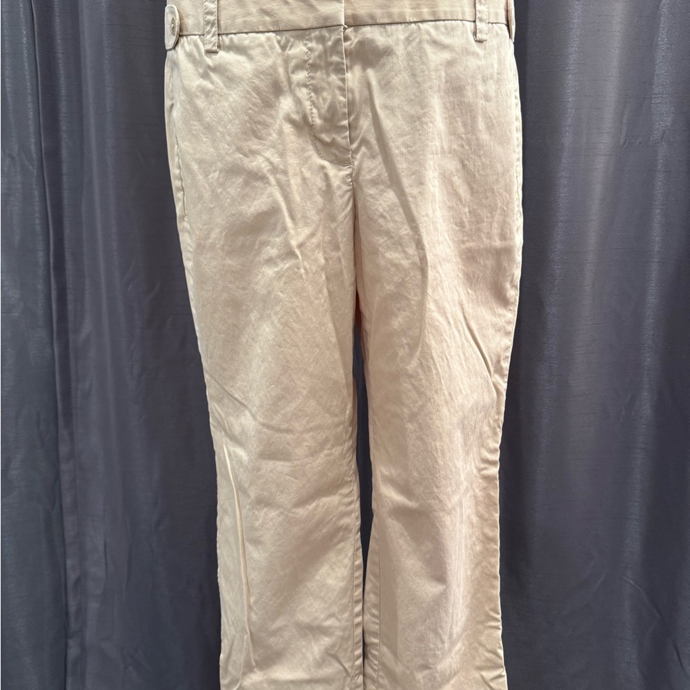J Crew Vintage Cream Straight-Leg Clam Digger Pants